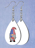 Patriotic Gnomes Teardrop SpectraLuxe Dangle Earrings