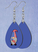 Patriotic Gnomes Teardrop SpectraLuxe Dangle Earrings