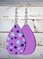 Hearts in Two Colors Teardrop SpectraLuxe Dangle Earrings