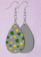 Hearts in Two Colors Teardrop SpectraLuxe Dangle Earrings