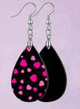 Hearts in Two Colors Teardrop SpectraLuxe Dangle Earrings