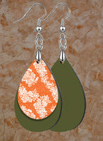 Leather & Lace Teardrop SpectraLuxe Dangle Earrings