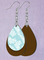 Leather & Lace Teardrop SpectraLuxe Dangle Earrings