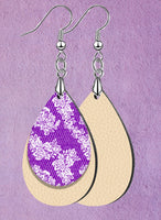 Leather & Lace Teardrop SpectraLuxe Dangle Earrings