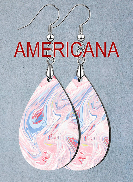 Multicolored Marble Teardrop SpectraLuxe Dangle Earrings