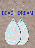 Multicolored Marble Teardrop SpectraLuxe Dangle Earrings