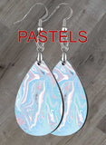 Multicolored Marble Teardrop SpectraLuxe Dangle Earrings