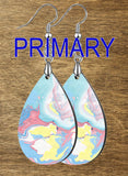 Multicolored Marble Teardrop SpectraLuxe Dangle Earrings