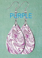 Multicolored Marble Teardrop SpectraLuxe Dangle Earrings