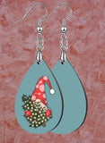 Christmas Gnomes Teardrop SpectraLuxe Dangle Earrings