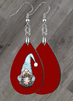 Christmas Gnomes Teardrop SpectraLuxe Dangle Earrings