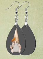 Autumn Gnomes Teardrop SpectraLuxe Dangle Earrings