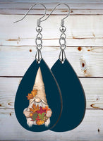 Autumn Gnomes Teardrop SpectraLuxe Dangle Earrings