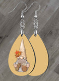 Autumn Gnomes Teardrop SpectraLuxe Dangle Earrings