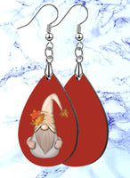 Autumn Gnomes Teardrop SpectraLuxe Dangle Earrings