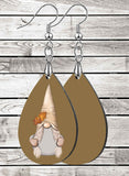 Autumn Gnomes Teardrop SpectraLuxe Dangle Earrings