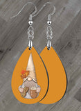 Autumn Gnomes Teardrop SpectraLuxe Dangle Earrings