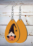 Halloween Gnomes Teardrop SpectraLuxe Dangle Earrings