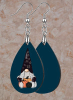 Halloween Gnomes Teardrop SpectraLuxe Dangle Earrings