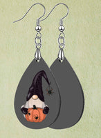 Halloween Gnomes Teardrop SpectraLuxe Dangle Earrings