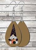 Halloween Gnomes Teardrop SpectraLuxe Dangle Earrings