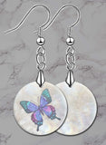Butterfly Round LumaShell Earrings