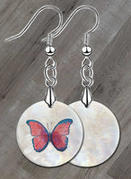 Butterfly Round LumaShell Earrings