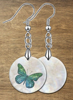 Butterfly Round LumaShell Earrings