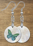 Butterfly Round LumaShell Earrings