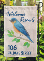 Birds of the Garden Flag 12"x18" Linen Flag