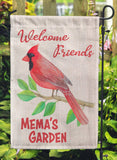 Birds of the Garden Flag 12"x18" Linen Flag