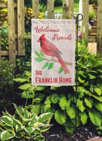 Birds of the Garden Flag 12"x18" Linen Flag