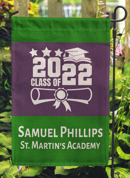 Graduation Celebration Garden Flag 12"x18" Linen Flag