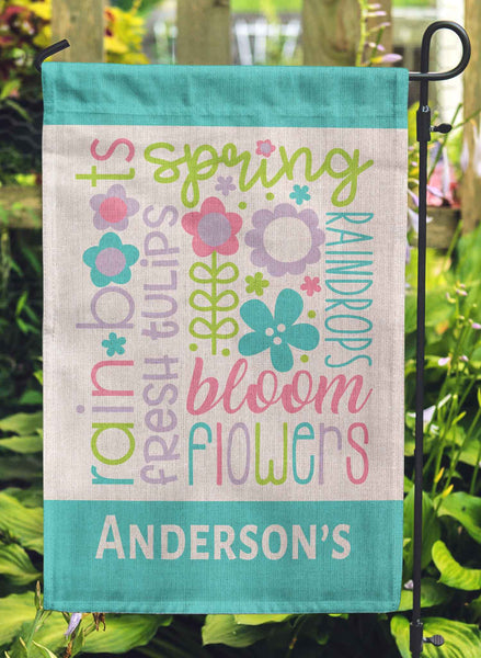 Spring Subway Art Garden Flag 12"x18" Linen Flag