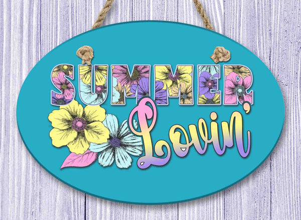 Aloha Summer Oval Ceramic Wall Decor