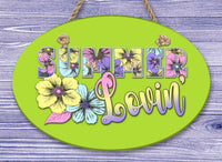 Aloha Summer Oval Ceramic Wall Decor