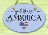 Americana Oval Ceramic Wall Decor