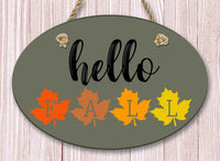 Fall Oval Ceramic Wall Decor