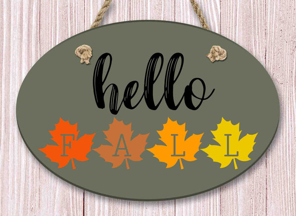 Fall Oval Ceramic Wall Decor