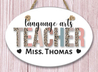 Teacher Oval Ceramic Wall Decor