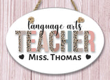 Teacher Oval Ceramic Wall Decor