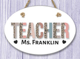 Teacher Oval Ceramic Wall Decor