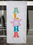 Aloha Summer Personalized Hand Towel