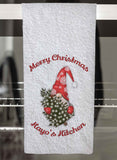 Christmas Gnome Personalized Hand Towel