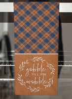 Fall Plaid Personalized Hand Towel