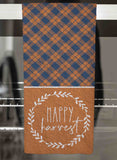 Fall Plaid Personalized Hand Towel