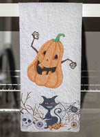 Jolly Jack-O-Lantern Personalized Hand Towel