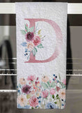 Spring Floral Monogrammed Hand Towel