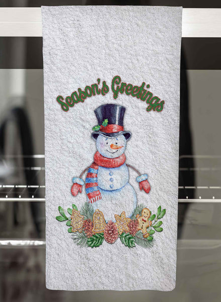 Sprinkles The Snowman Personalized Hand Towel