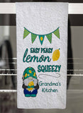 Easy Peasy Gnome Personalized Hand Towel